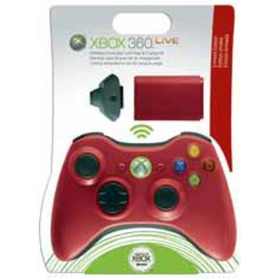 Kit De Juega y Carga Xbox 360 Rojo (Play & Charge Kit)