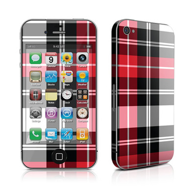 Skin Red Plaid iPhone 4