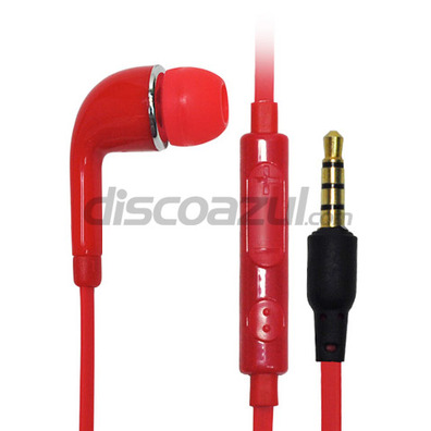 Auriculares con micrófono Samsung Galaxy S4 Rojo