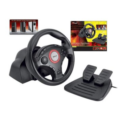 Volante Trust Compact Vibration Feedback Steering Wheel PC/PS2/P