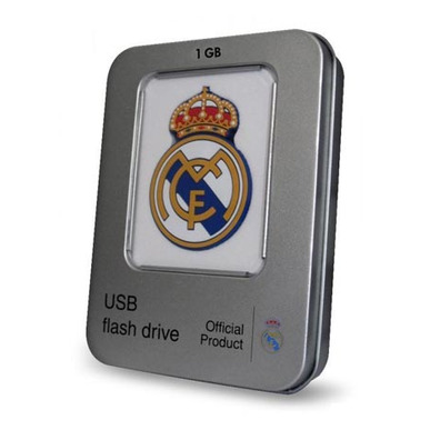 Memoria USB escudo Real Madrid 1 GB Caja Metálica