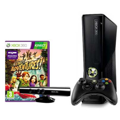 Xbox 360 Slim 250 GB + Kinect + Kinect Adventures