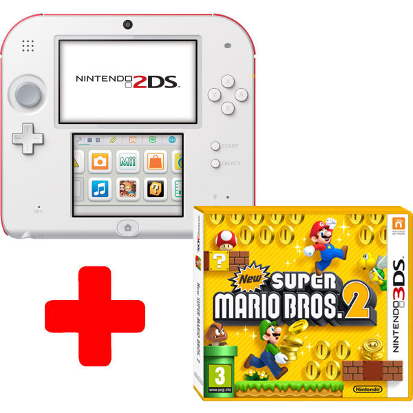 Nintendo 2DS Roja + Super Bros - DiscoAzul.com