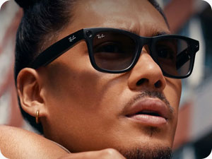 Gafas IA Ray-Ban Meta Wayfarer Negro Mate Polarizadas - Grande