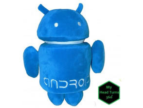 Peluche Robot Android azul 25 cm