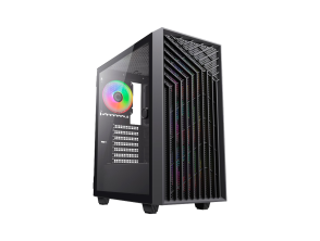 CAJA ATX COOLBOX GA300 ARGB GRID LINE | CRISTAL TEMPLADO | NEGRO