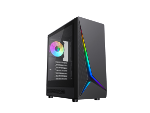 CAJA ATX COOLBOX GA450 STAR LIGHT ARGB CRISTAL TEMPLADO NEGRO GPU MAX. 340mm 1x3.5 5x2.5