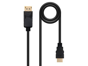 CONVERSOR DISPLAYPORT A HDMI NEGRO 0.5 M NANOCABLE