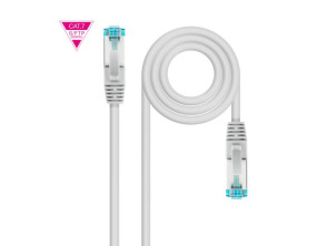 CABLE DE RED LATIGUILLO 600MHZ LSZH SFTP PIMF CAT7 AWG26 20 M GRIS NANOCABLE
