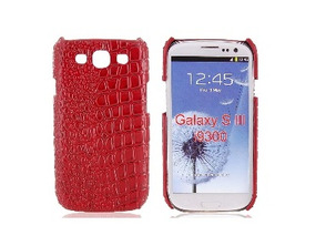 Carcasa para Samsung Galaxy S III (Crocodile Skin Red)