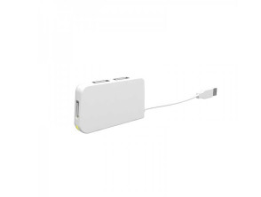 Hub USB Blanco Portátil con 4 Puertos - ¡Conexión sin límites!