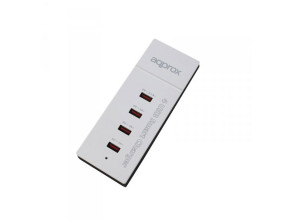 Cargador de Pared USB Blanco - 4 Puertos | Apto para Viajes