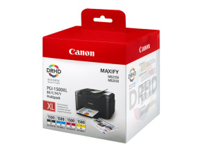 Pack 4 Cartuchos Tinta PGI-1500 XL, Colores Vivos