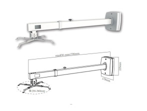 SOPORTE DE PARED PARA VIDEO PROYECTOR BLANCO APPROX SV03P (85-135)