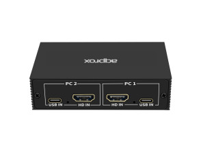 Añadir a la cesta CONMUTADOR AUTOMÁTICO SOBREMESA APPROX HDMI 4K@30HZ USB-C 2 CPUS - NEGRO CONMUTADOR AUTOMÁTICO SOBREMESA APPROX HDMI 4K@30HZ USB-C 2 CPUS - NEGRO