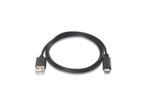 Cable USB-C 3A 2M Negro - Alta Velocidad