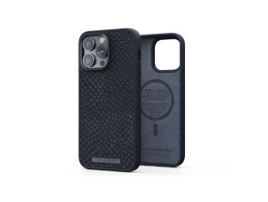 Funda MagSafe iPhone 14 Pro Max Piel de Salmón Negro NJORD