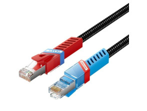 Cable de Red Gaming Vention CAT.8, RJ45 SFTP AWG26 1m Negro