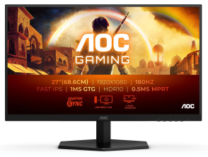 Monitor AOC 27G42E IPS FHD 27" 180Hz VESA 100x100 Negro HDMI DP 0.5MS - Negro