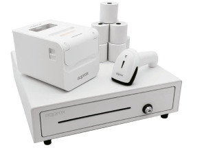 Añadir a la cesta Kit TPV ApproxCash01 Blanco + Scan AppLS11ASWH + Imp. Term. AppPOS80AMUS + Papel CYT8060B Kit TPV ApproxCash01 Blanco + Scan AppLS11ASWH + Imp. Term. AppPOS80AMUS + Papel CYT8060B