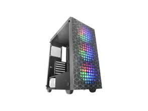 CAJA ATX MARS GAMING MCMAG NEGRA - Doble Rejilla Frontal Magnética - Lateral de Cristal