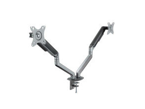 SOPORTE DE MESA TOOQ DB4132TNR-G PARA 2 PANTALLAS 17-32" - VESA 100X100 - GRIS/NEGRO