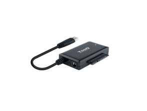 ADAPTADOR SATA USB 3.0 USB-A NEGRO TOOQ para Discos Duros 2.5''-3.5''