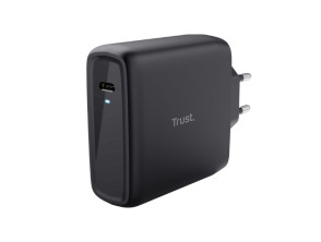 TITLE: TRUST CARGADOR PARED/VIAJE USB-C 100W NEGRO MAXO