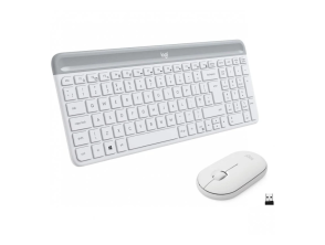 TECLADO Y MOUSE LOGITECH WIRELESS MK470 SLIM WHITE