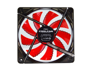 Nox Ventilador Caja Cool Fan 12cm Led Rojo