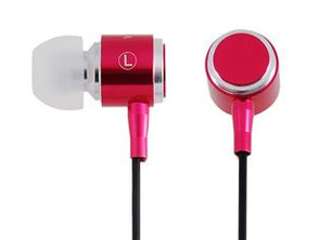 Auriculares Professional Stereo Earbud Earphones (Rojo)
