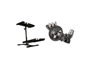 Volante Logitech G27 + Speedblack EVO Steering Wheel and Pedal Stand Black