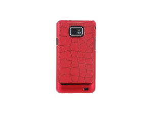 Carcasa para Samsung Galaxy S II (Crocodile Skin Red)