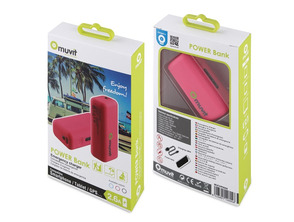 Batería Externa Recargable 2600 mAh Muvit