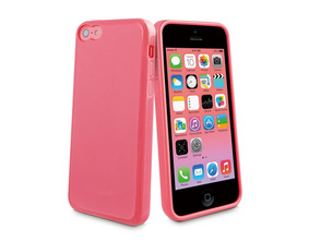 Funda minigel Muvit iPhone 5C Fucsia
