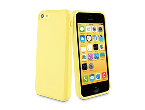 Funda minigel Muvit iPhone 5C Amarillo