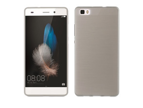 Funda Minigel Negro Transparente + Protector Huawei P8 Lite Muvit