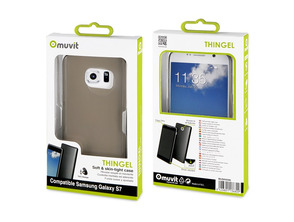 Funda Minigel Negro Humo Samsung Galaxy S7 Muvit