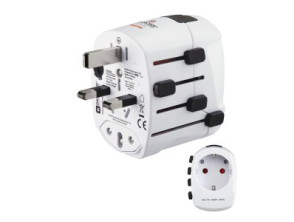 ADAPTADOR DE VIAJE HAMA DE 3 CLAVIJAS - 150 PAÍSES