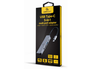 Adaptador Multipuerto Usb Tipo C 5 En 1 Hub Hdmi Pd Audio Estero