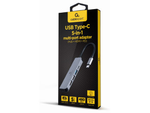 Adaptador Multipuerto Usb Tipo C 5 En 1 Hub Hdmi Pd