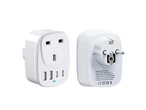 Añadir a la cesta Adaptador de Viaje EU a UK con 2x USB y 2x USB-C Adaptador de Viaje EU a UK con 2x USB y 2x USB-C