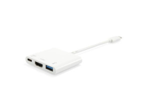 Adaptador USB-C EQUIP 133461: HDMI Hembra, USB-C PD 60W, USB-A