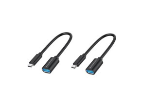 Adaptador USB-C Macho a USB-A Hembra OTG 0.2m - Pack 2 Unidades CONCEPTRON