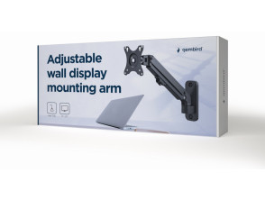 Gembird - MA-WA1-01 soporte para monitor 68,6 cm (27") Pared Negro