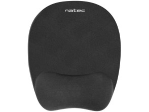Natec Alfombrilla Ergonomic Relleno De Espuma De Memoria Chipmunk, Negro