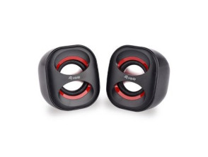 ALTAVOCES 2.0 EQUIP LIFE MINI 6W RMS - Color Negro y Rojo Jack 3.5" - Alimentación USB