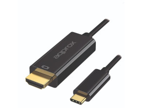 Añadir a la cesta Adaptador HDMI 4K Type-C a HDMI - Marca APPROX Adaptador HDMI 4K Type-C a HDMI - Marca APPROX