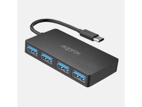 Añadir a la cesta HUB USB-C 3.0 APPROX APPC54V2 - 4 Puertos USB 3.2 - Hasta 5 Gbit/s HUB USB-C 3.0 APPROX APPC54V2 - 4 Puertos USB 3.2 - Hasta 5 Gbit/s