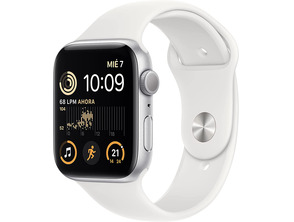 Añadir a la cesta Apple Watch SE 2ª Gen GPS 44mm Aluminio Plata/Correa Deportiva Blanca Apple Watch SE 2ª Gen GPS 44mm Aluminio Plata/Correa Deportiva Blanca